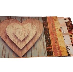 (6) 12"x12" Papers for Scrapbooking Decoupage Crafting
